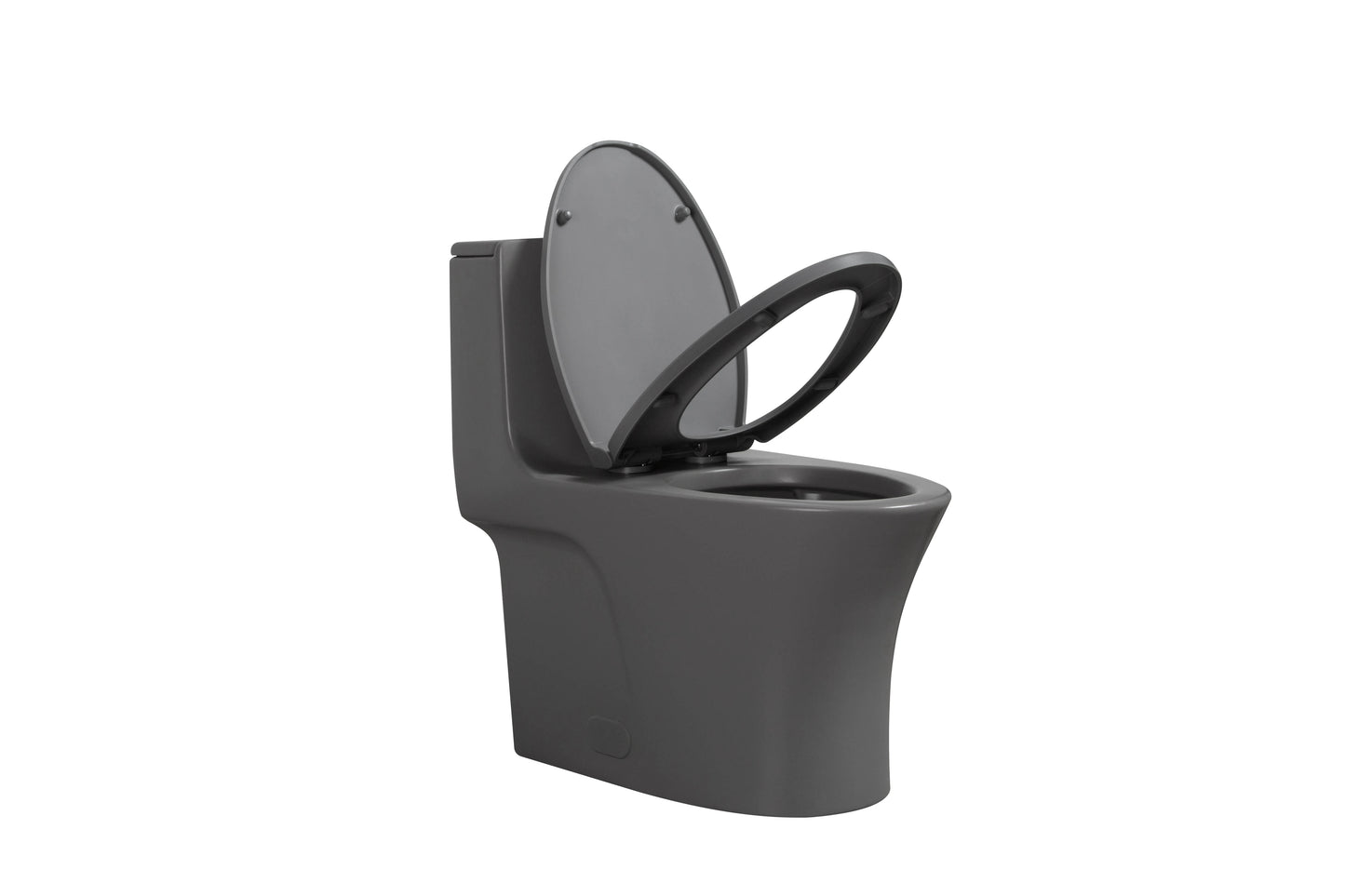 Light Gray One Piece Dual Flush Toilet 1.1/1.6 GPF Water Saving Elongated Comfort Height Soft Close Seat 1000 MAP Flush Score